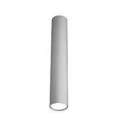 Plafoniera Moderna Cilindrica Shape Metallo Grigio 1 Luce Gx53 50Cm