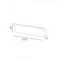 Applique Moderna Rumble Metallo Grigio 1 Luce 2G11 57,5Cm 1147_A60-GR