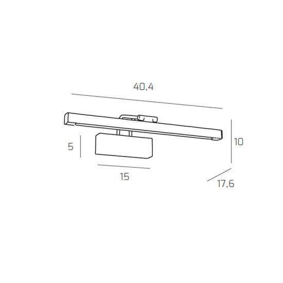 Applique Moderna Flexa Metallo Cromo Diffusore Acrilico Led 8W Luce Calda 1149_APC-CR