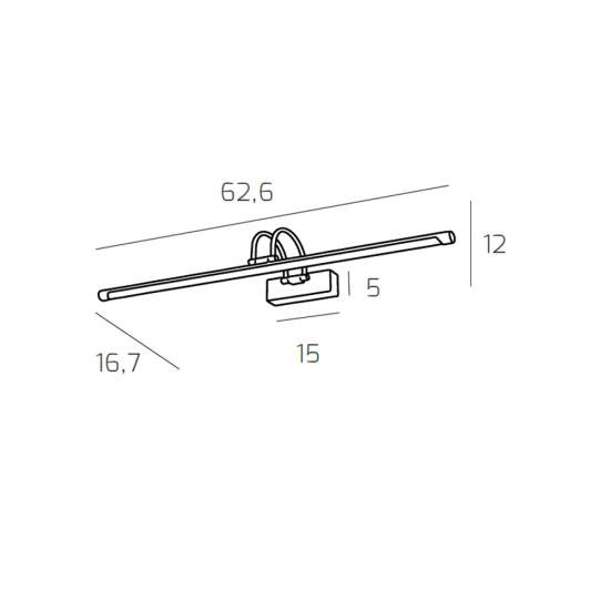 Applique Contemporanea Heat Metallo Cromo Diffusore Acrilico Led 16W Luce Calda 1150_AGC-CR