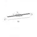 Applique Moderna Line Metallo Cromo Diffusore Acrilico B Led 11,2W Calda 70Cm 1154_AMC-CR
