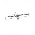 Applique Moderna Line Metallo Cromo Diffusore Acrilico Bianco Led 6W Calda 50Cm 1154_APC-CR