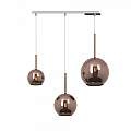Sospensione Contemp. Rett. Future Metallo Cromo Vetro Rame 3 Luci E27 1155CR_S3RMIX-RA