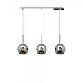 Sospensione Contemporanea Rosone Rett. Future Metallo E Vetro Cromo 3 Luci E27 1155CR_S3RP-CR