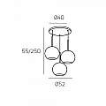 Sospensione Contemp. Rosone Tondo Future Met. Cromo Vetro Cromo 3 Luci E27 D52Cm 1155CR_S3TG-CR