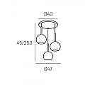 Sospensione Contemp. Rosone Tondo Future Met. Cromo Vetro Cromo 3 Luci E27 D47Cm 1155CR_S3TM-CR