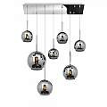Sospensione Contemp. Rett. Future Metallo Cromo Vetro Cromo 7 Luci E27 1155CR_S7RMIX-CR