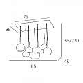 Sospensione Contemp. Rett. Future Metallo Cromo Vetro Cromo 7 Luci E27 1155CR_S7RMIX-CR