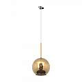 Sospensione Contemporanea Future Metallo Cromo Vetro Oro 1 Luce E27 D.25Cm 1155CR_SG-OR