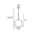 Sospensione Contemporanea Future Metallo Cromo Vetro Oro 1 Luce E27 D.25Cm 1155CR_SG-OR