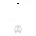 Sospensione Contemporanea Future Metallo Cromo Vetro Trasp. 1 Luce E27 D.25Cm 1155CR_SG-TR