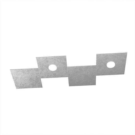 Applique Moderna 4 Moduli Eccentric Metallo Foglia Argento 2 Luci Gx53 1156_2L2D-FA