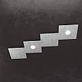 Applique Moderna 4 Moduli Eccentric Metallo Foglia Argento 2 Luci Gx53 1156_2L2D-FA