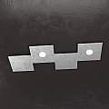 Applique Moderna 4 Moduli Eccentric Metallo Foglia Argento 2 Luci Gx53 1156_2L2D-FA