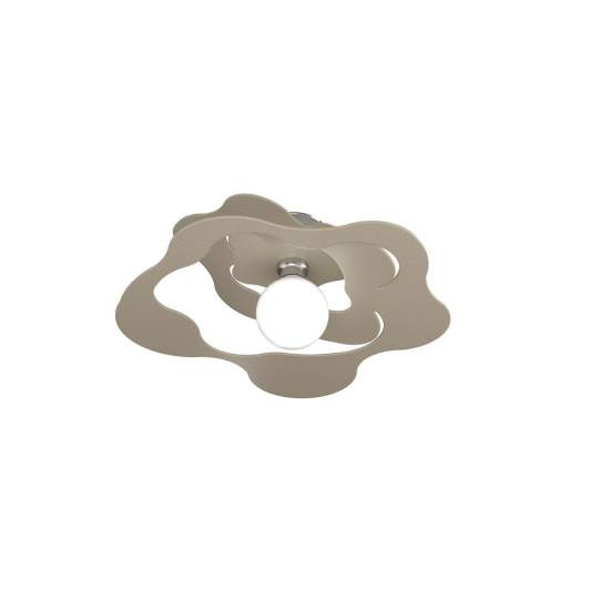 Plafoniera Moderna Ripples Metallo Sabbia 1 Luce E27 D.50Cm 1158_PL50-SA