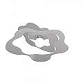 Plafoniera Moderna Ripples Metallo Grigio 1 Luce E27 D.70Cm 1158_PL70-GR