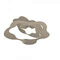 Plafoniera Moderna Ripples Metallo Sabbia 1 Luce E27 D.70Cm 1158_PL70-SA