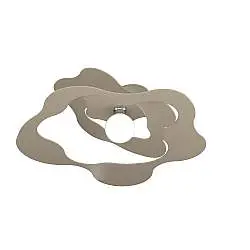 Plafoniera Moderna Ripples Metallo Sabbia 1 Luce E27 D.70Cm