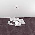 Sospensione Moderna Ripples Metallo Bianco 1 Luce E27 D.50Cm 1158_S50-BI