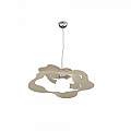 Sospensione Moderna Ripples Metallo Sabbia 1 Luce E27 D.50Cm 1158_S50-SA
