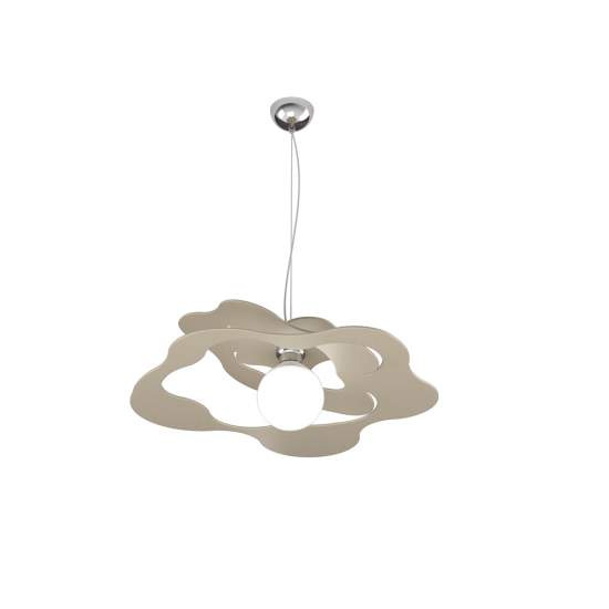 Sospensione Moderna Ripples Metallo Sabbia 1 Luce E27 D.50Cm 1158_S50-SA