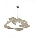 Sospensione Moderna Ripples Metallo Sabbia 1 Luce E27 D.70Cm 1158_S70-SA