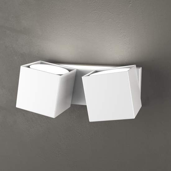 Applique Moderna Rotation Metallo Bianco 2 Luci Gx53 1160_2-BI