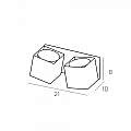Applique Moderna Rotation Metallo Bianco 2 Luci Gx53 1160_2-BI