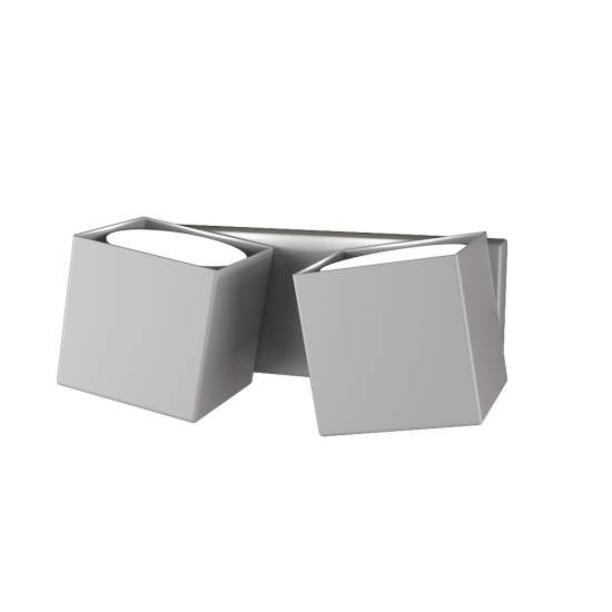 Applique Moderna Rotation Metallo Grigio 2 Luci Gx53 1160_2-GR