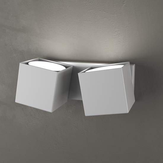 Applique Moderna Rotation Metallo Grigio 2 Luci Gx53 1160_2-GR