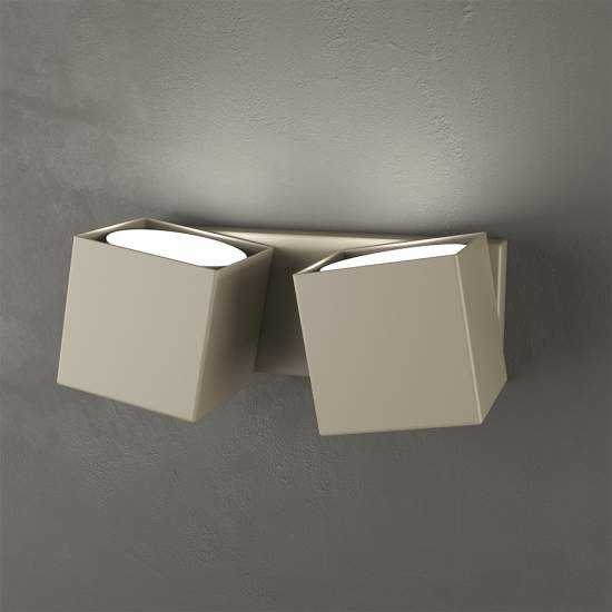 Applique Moderna Rotation Metallo Sabbia 2 Luci Gx53 1160_2-SA