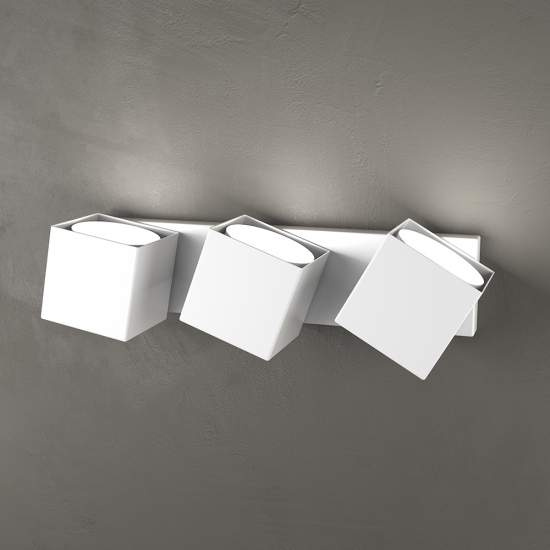 Applique Moderna Rotation Metallo Bianco 3 Luci Gx53 1160_3-BI
