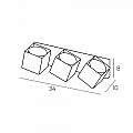 Applique Moderna Rotation Metallo Bianco 3 Luci Gx53 1160_3-BI