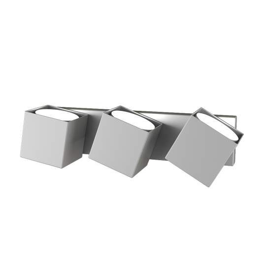 Applique Moderna Rotation Metallo Grigio 3 Luci Gx53 1160_3-GR