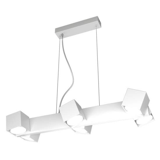 Sospensione Moderna Rotation Metallo Bianco 6 Luci Gx53 1160_S6-BI