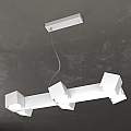 Sospensione Moderna Rotation Metallo Bianco 6 Luci Gx53 1160_S6-BI