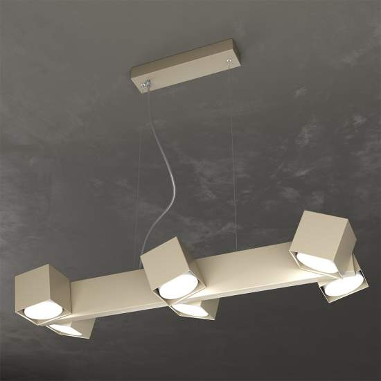 Sospensione Moderna Rotation Metallo Sabbia 6 Luci Gx53 1160_S6-SA