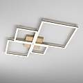 Plafoniera Moderna Quadrata Four Squares Alluminio Oro Led 90W 1162_70-GO