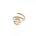 Applique Moderna Tornado Alluminio Oro Led 12W 1163_A-GO