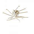 Plafoniera Moderna Tornado Alluminio Oro Led 60W 1163_PLG-GO