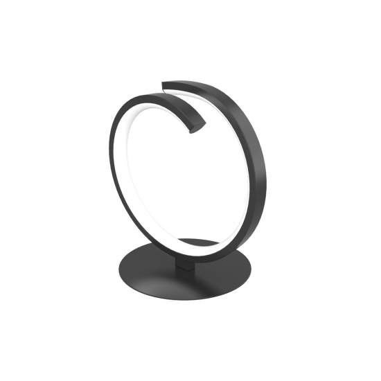 Abatjour Moderno Tornado Alluminio Nero Led 12W 1163_PR-NE