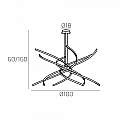 Sospensione Moderna Tornado Alluminio Oro Brunito Led 88W D.100Cm Luce Calda 1163_S100C-OB