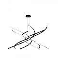 Sospensione Moderna Tornado Alluminio Nero Led 88W D.100Cm Luce Naturale 1163_S100N-NE