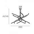 Sospensione Moderna Tornado Alluminio Bianco Led 69W D.80Cm Luce Calda 1163_S80C-BI