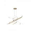 Sospensione Moderna Tornado Alluminio Oro Led 69W D.80Cm Luce Calda 1163_S80C-GO