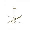 Sospensione Moderna Tornado Alluminio Oro Brunito Led 69W D.80Cm Luce Naturale 1163_S80N-OB