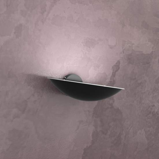 Applique Contemporanea Mood Metallo Nero Vetro Bianco 6 Luci Gx53 1165_A-NE