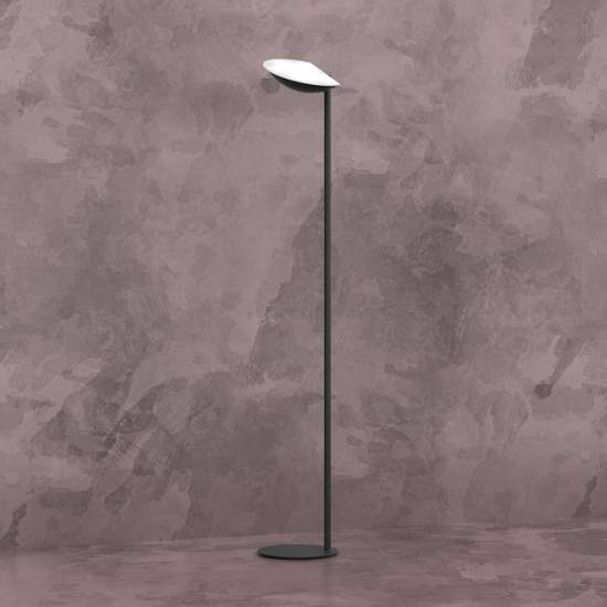 Piantana Contemporanea Mood Metallo Nero Vetro Bianco 6 Luci Gx53 1165_T-NE