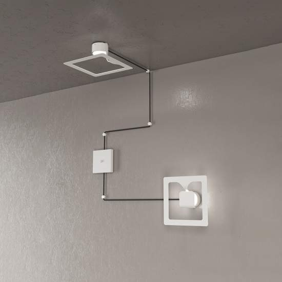 Applique Moderna Gasoline Metallo Bianco 1 Luce Gx53 1171_1-BI