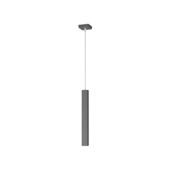 Sospensione Moderna Square Tube Metallo Grigio Antracite 1 Luce Gu10 1173_S1-GA